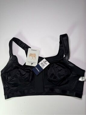 Leonisa Black Comfort Support Bra with Wide Straps